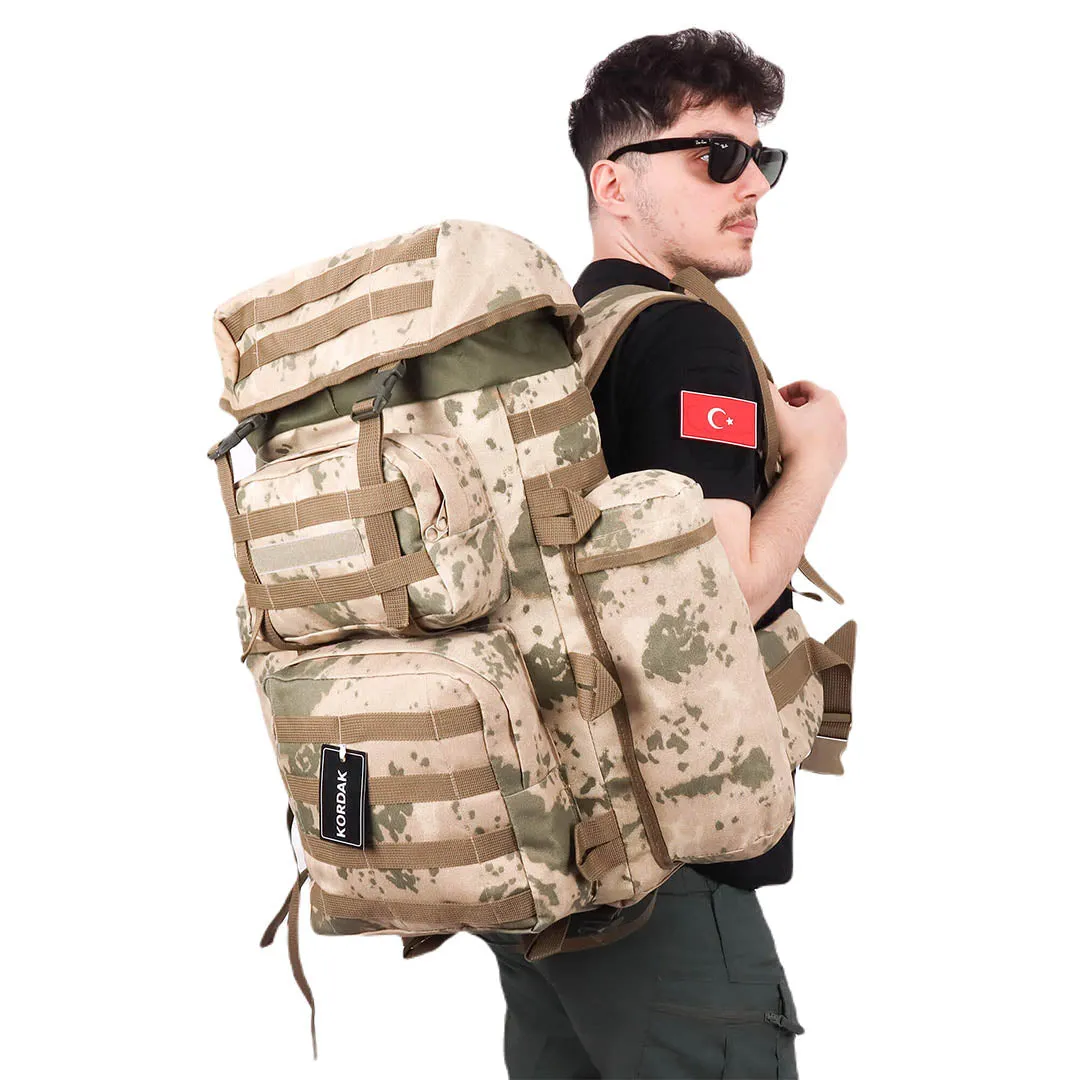 Deserton Camouflage Camping Military Operation Backpack - 90 Liter Bag