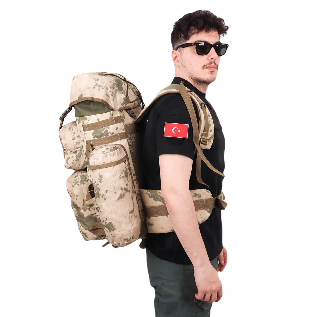 Deserton Camouflage Camping Military Operation Backpack - 90 Liter Bag