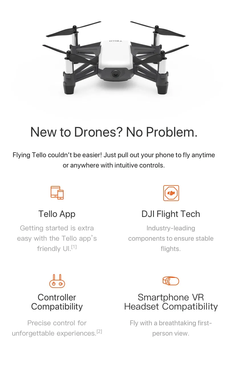 DJI Tello FPV  Drone with 720P HD Transmission Camera