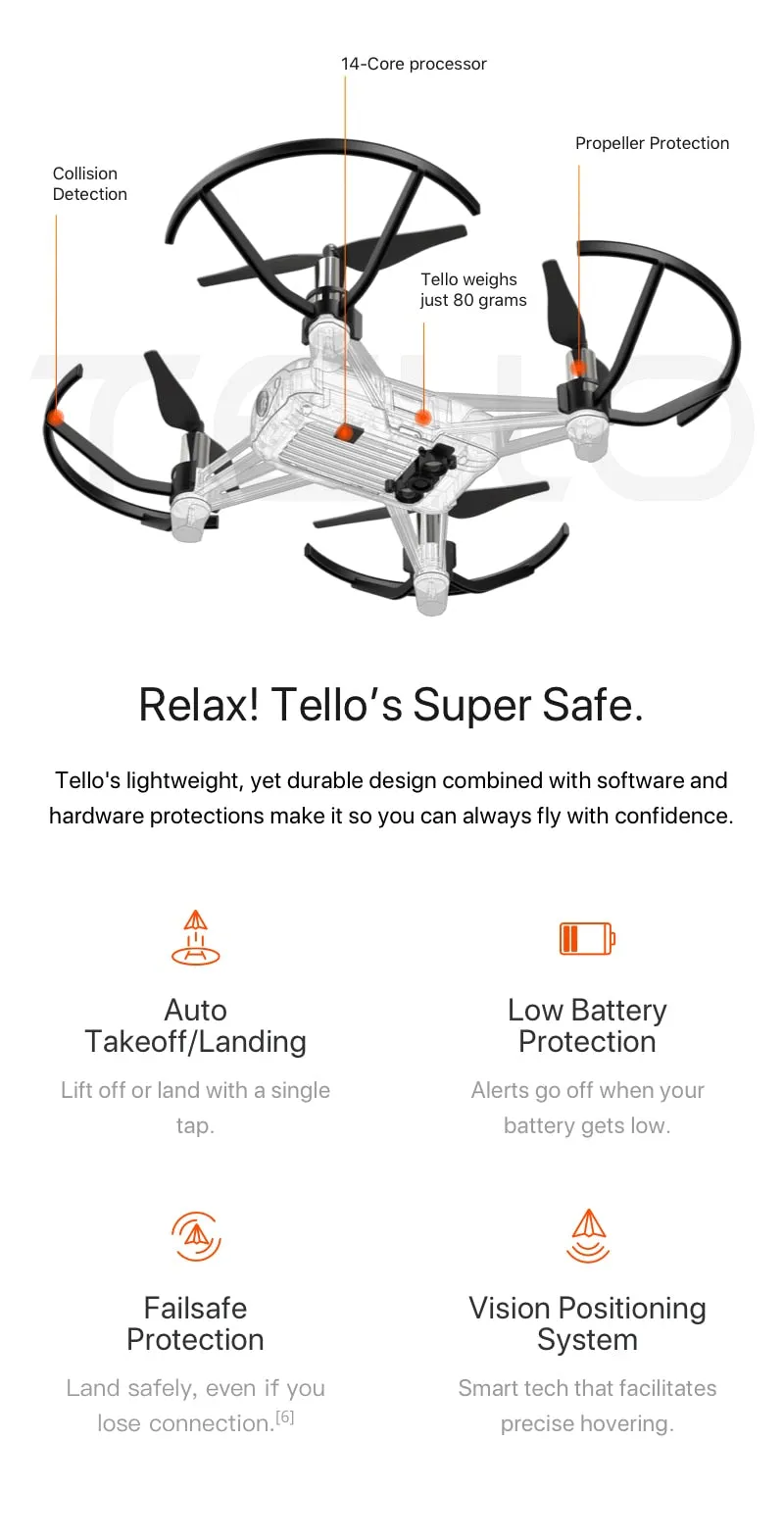 DJI Tello FPV  Drone with 720P HD Transmission Camera