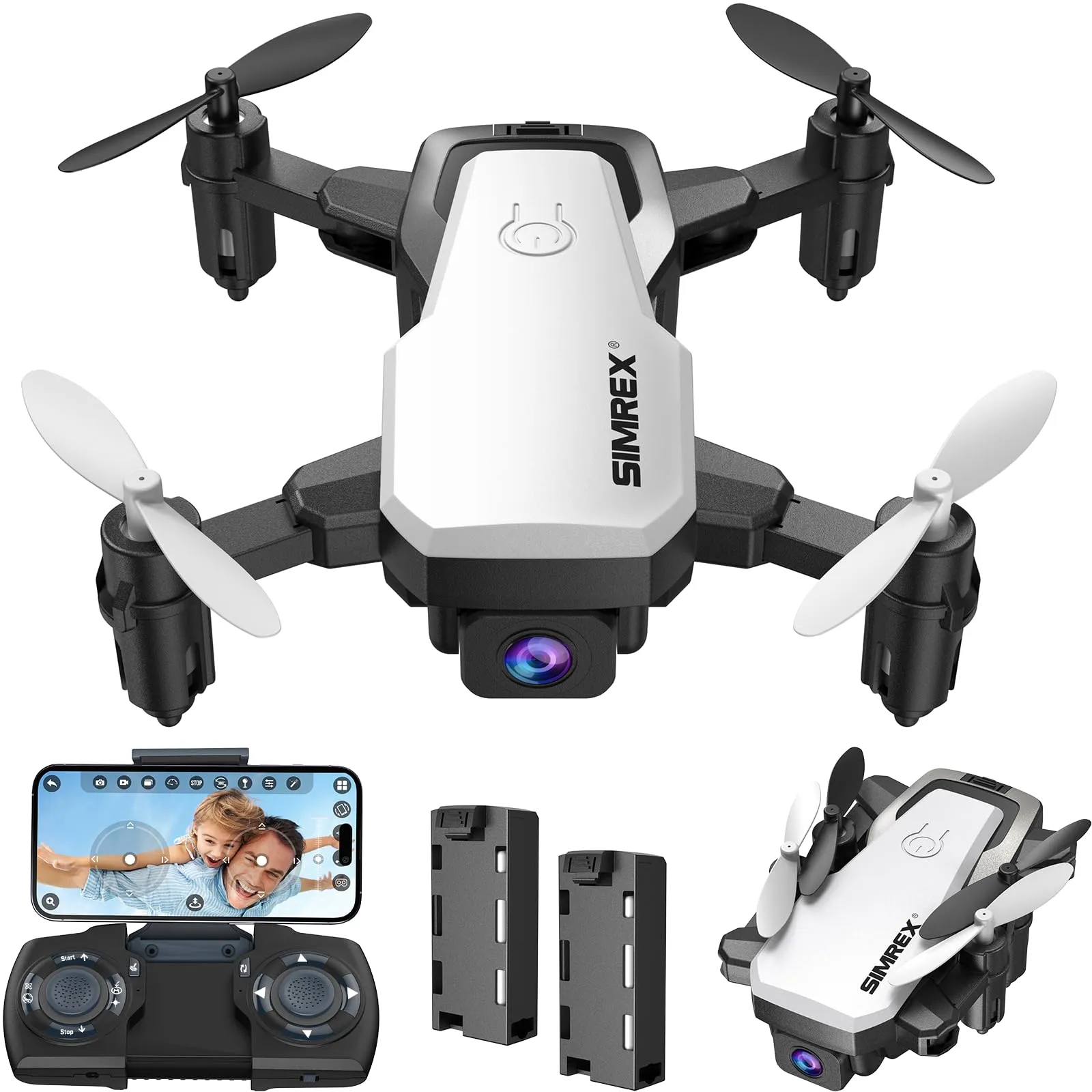 Drone with Camera 720P HD FPV, RC Quadcopter Foldable Drone, Mini Drone With Altitude Hold, 3D Flip, Headless Mode, Gravity Control