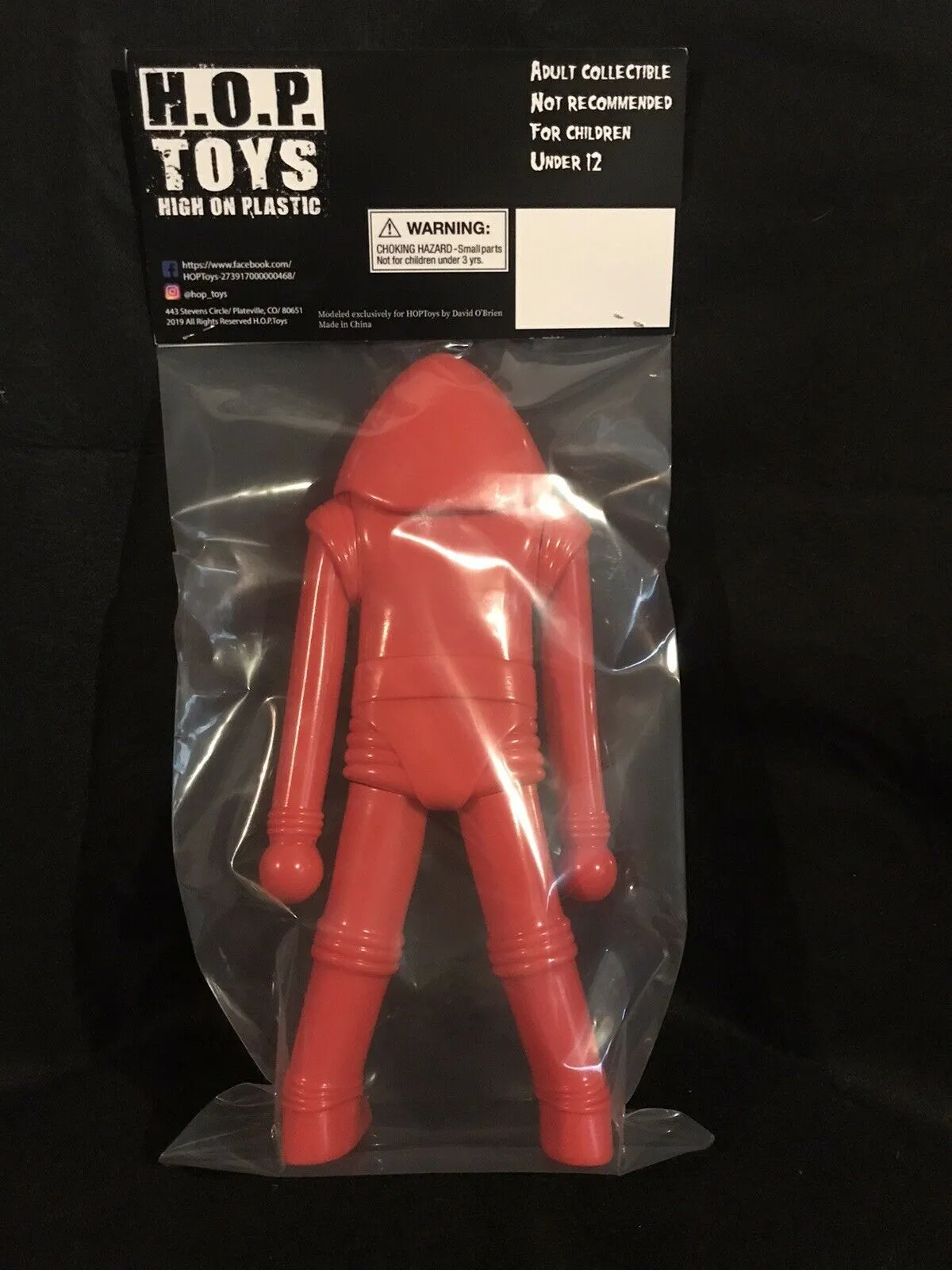 Earth vs The Flying Saucers 12" Saucerman Sofubi Red Vinyl Blank Unpainted HOPToys Figure 1 of 25