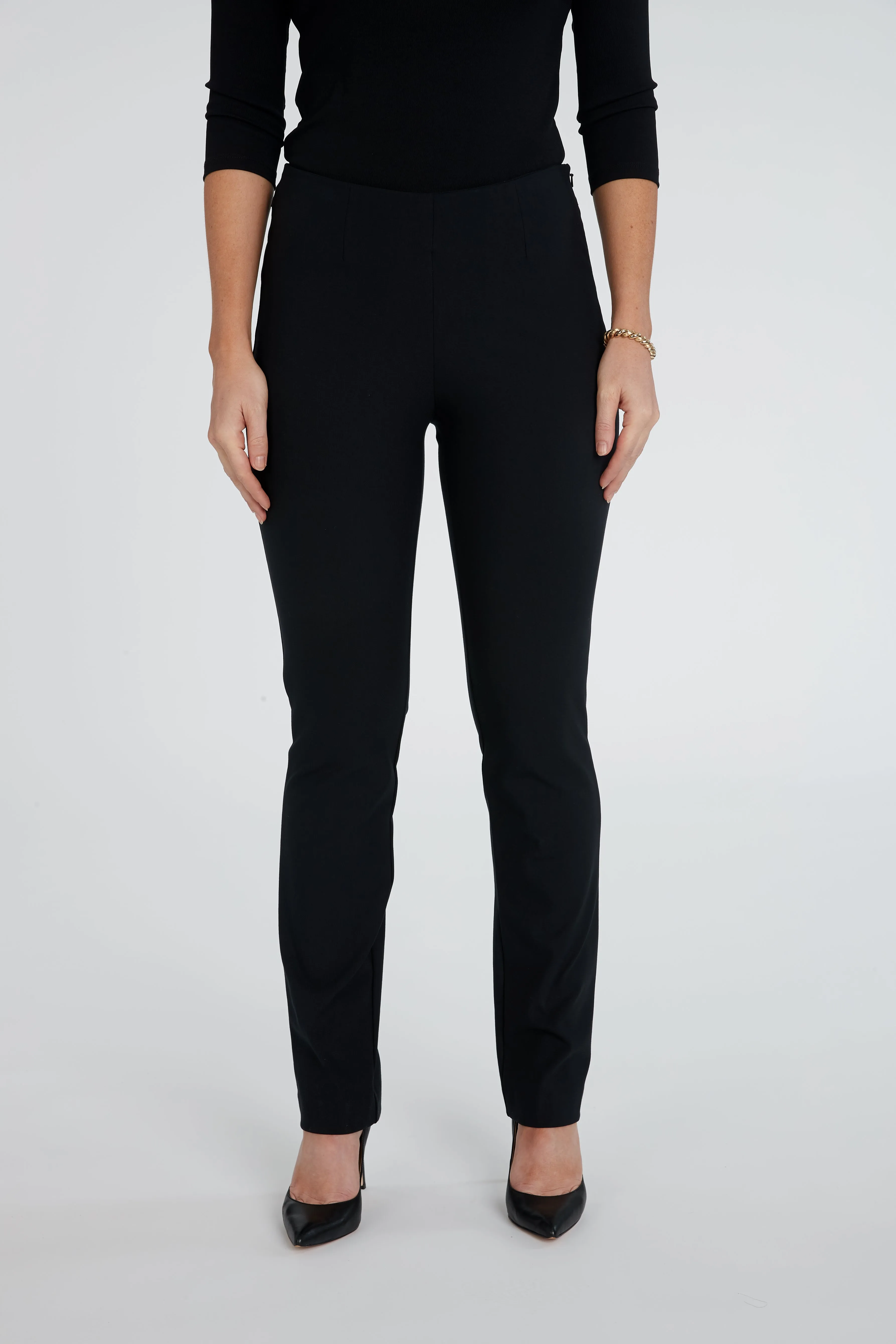 Equestrian Stretch Cotton Slim Side Zip Pant