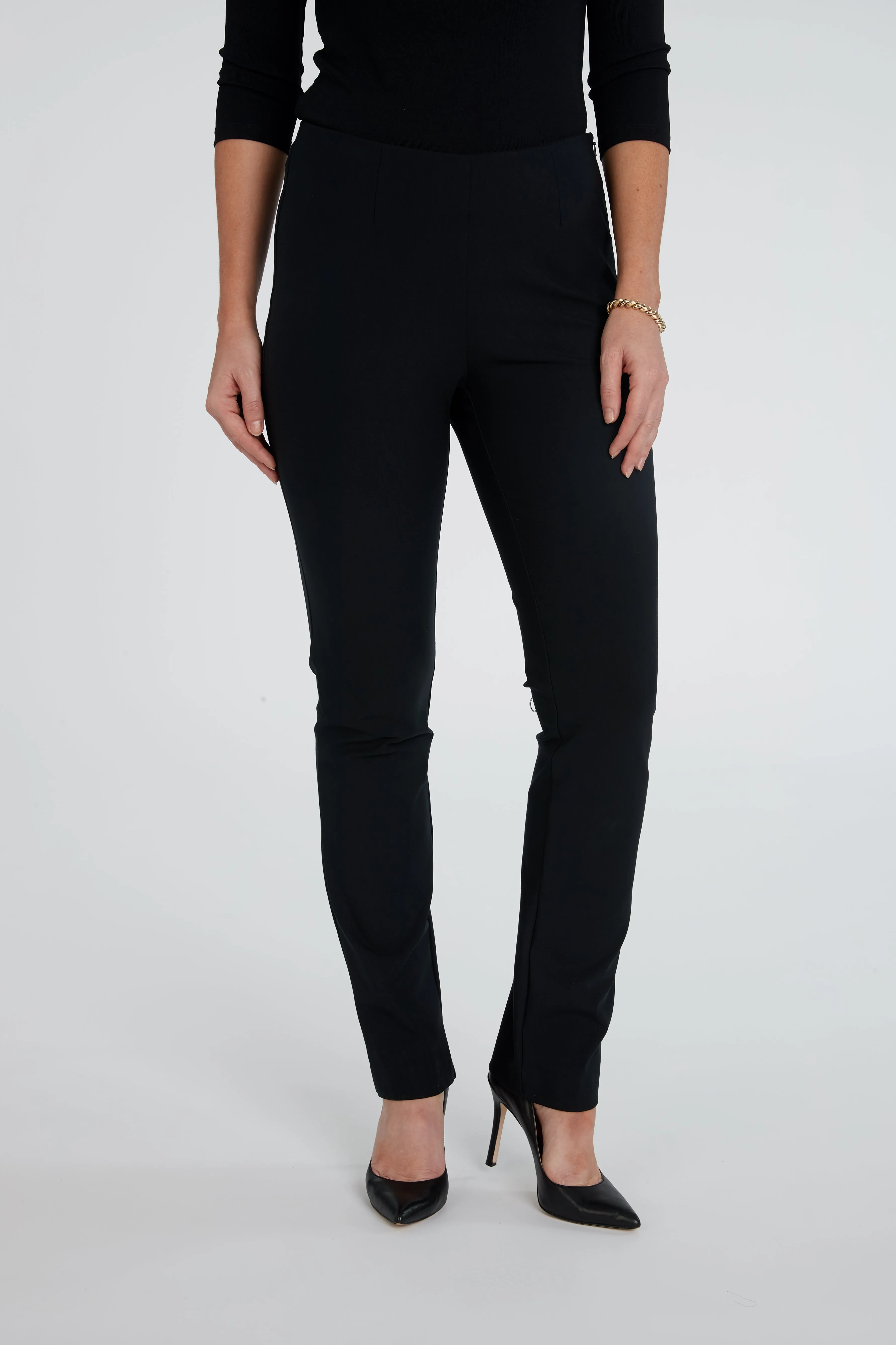 Equestrian Stretch Cotton Slim Side Zip Pant