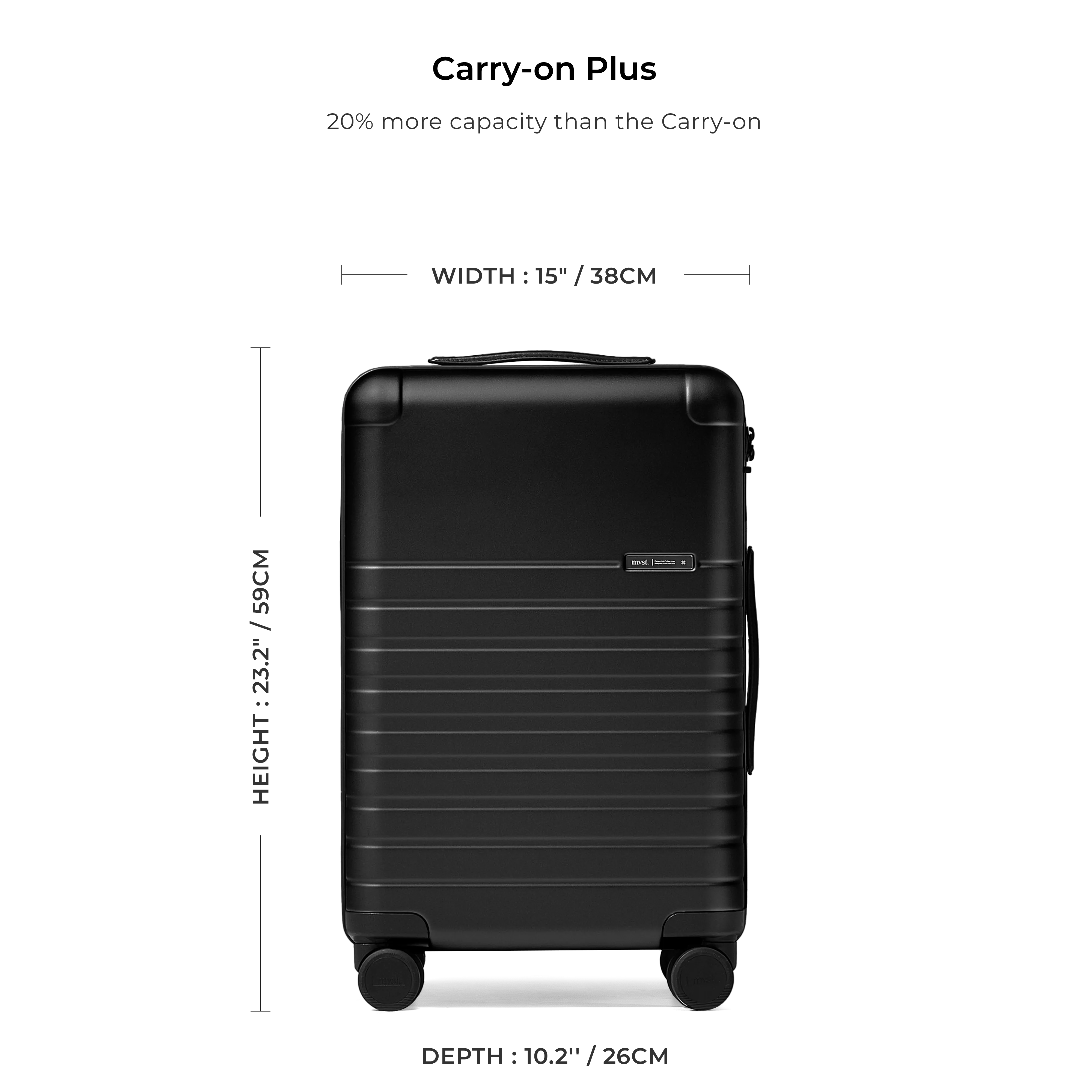 Essential Collection Suitcase Matte Black