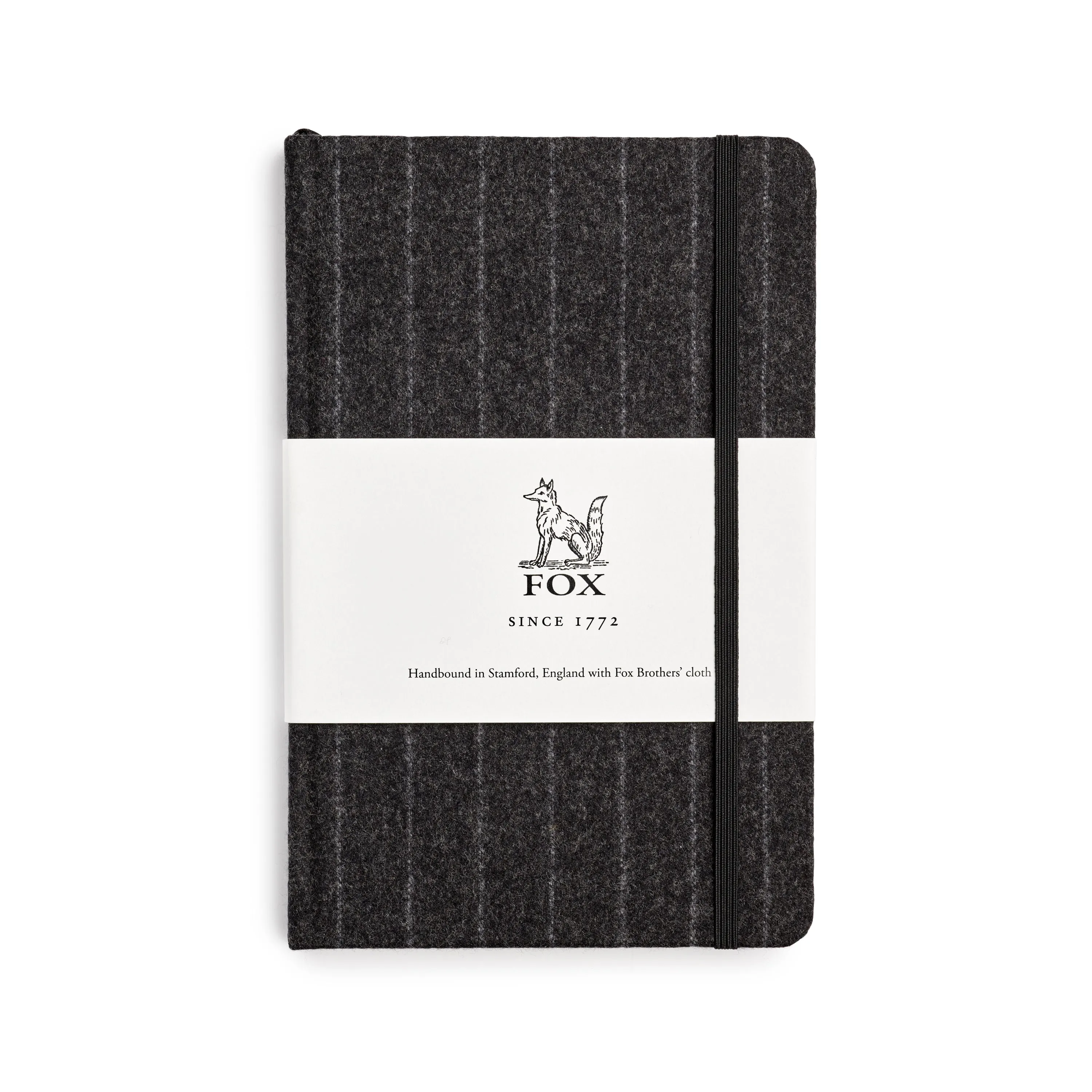 Fox Grey Chalk Stripe Medium Notebook