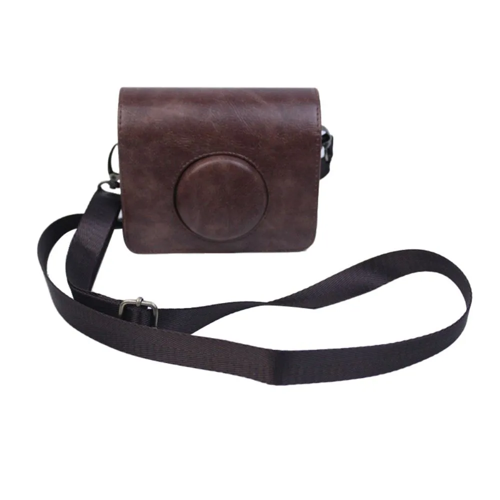 Fujifilm Instax Mini Evo PU leather case with strap - Coffee