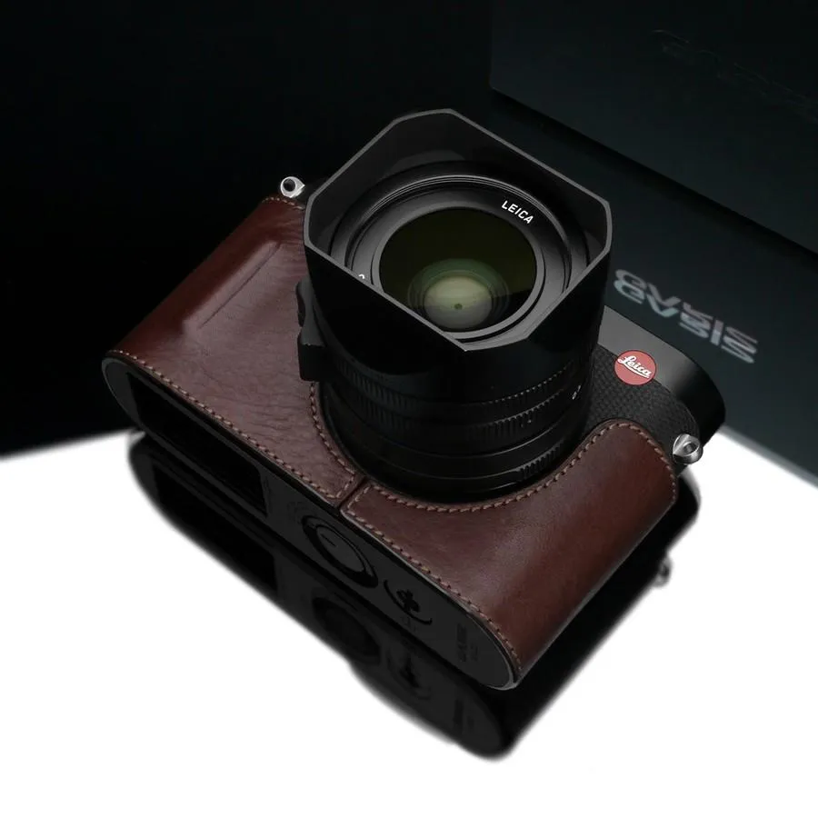 Gariz Brown Leather Camera Half Case BL-LCQBR for Leica Q & Q-P