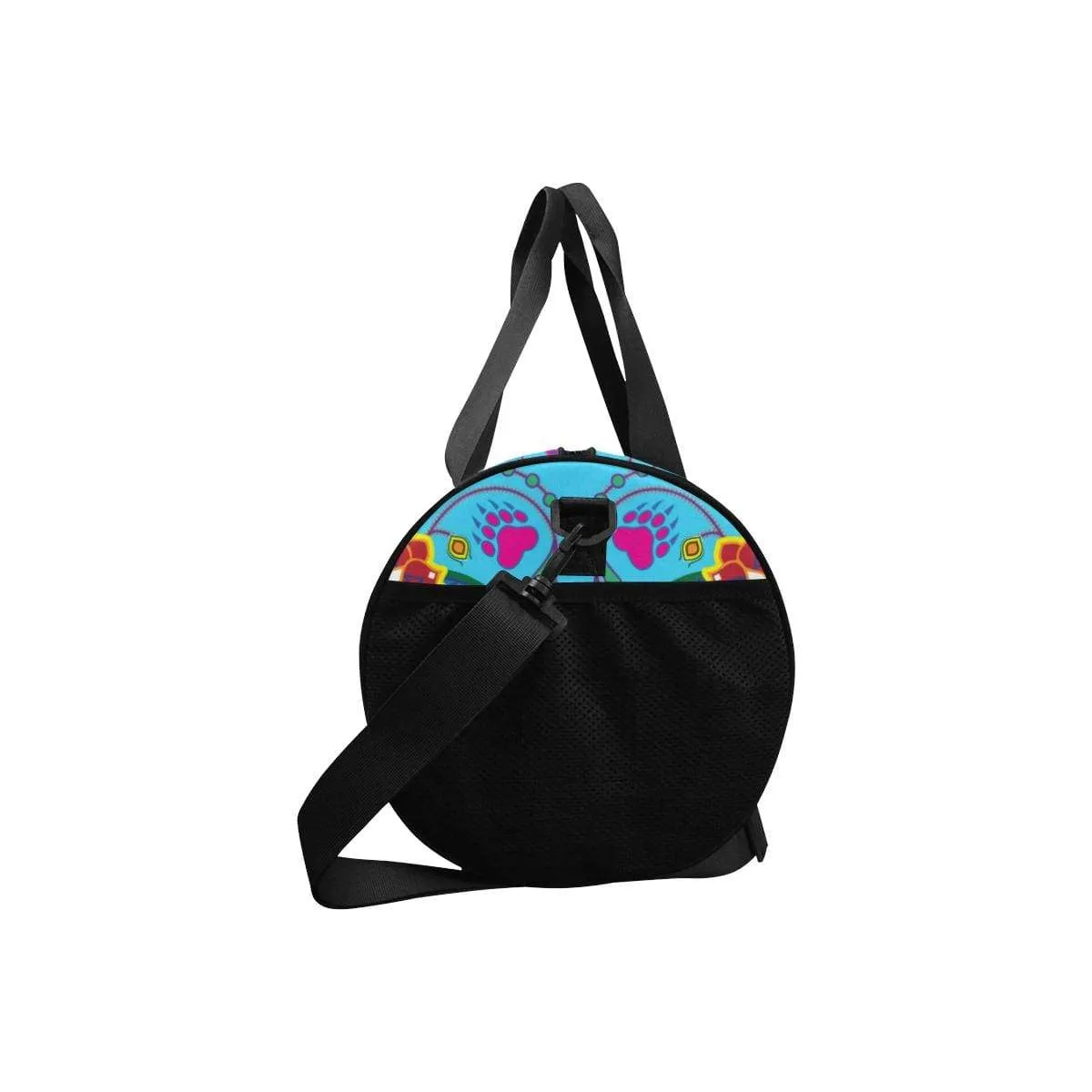 Geometric Floral Winter - Sky Blue Duffle Bag