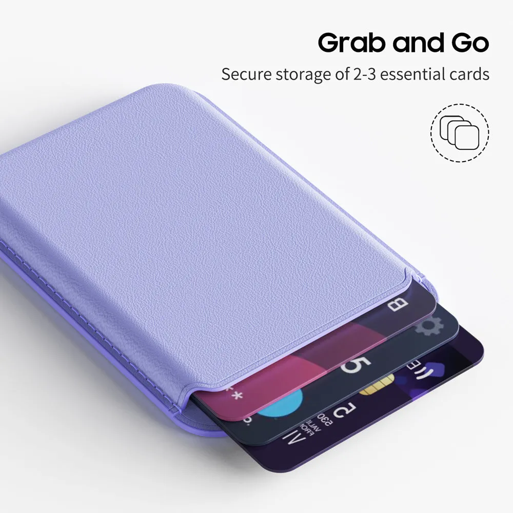 Gouache Purple | Leather Wallet with MagSafe