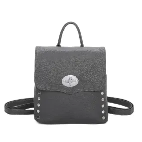 Grey Dakota Studded Back Pack