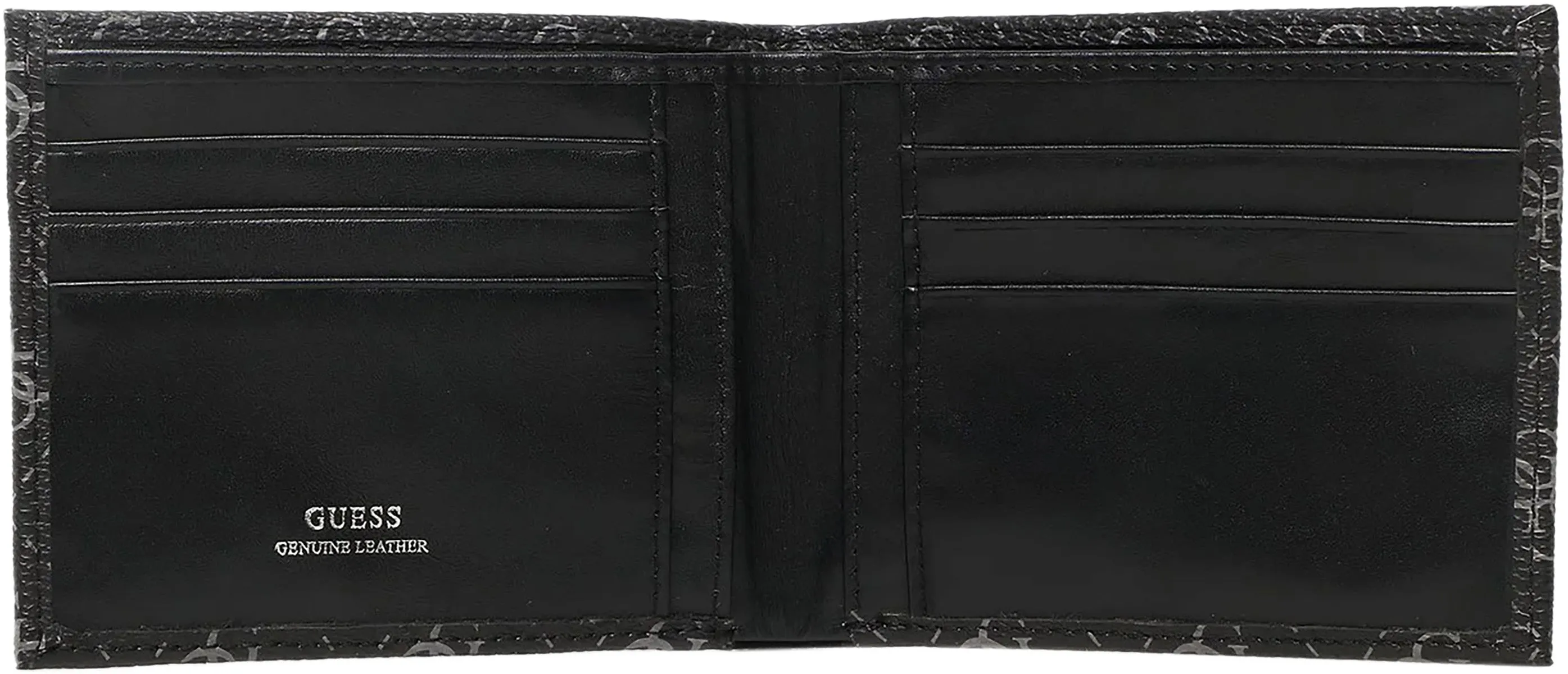 Guess Vezzola Billfold Leather Wallet In Black For Men