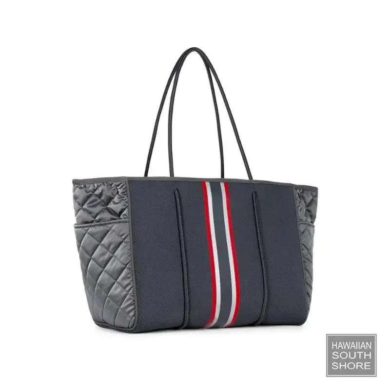 HA Bag Grayson SHADOW Neoprene Red Silver Stripe