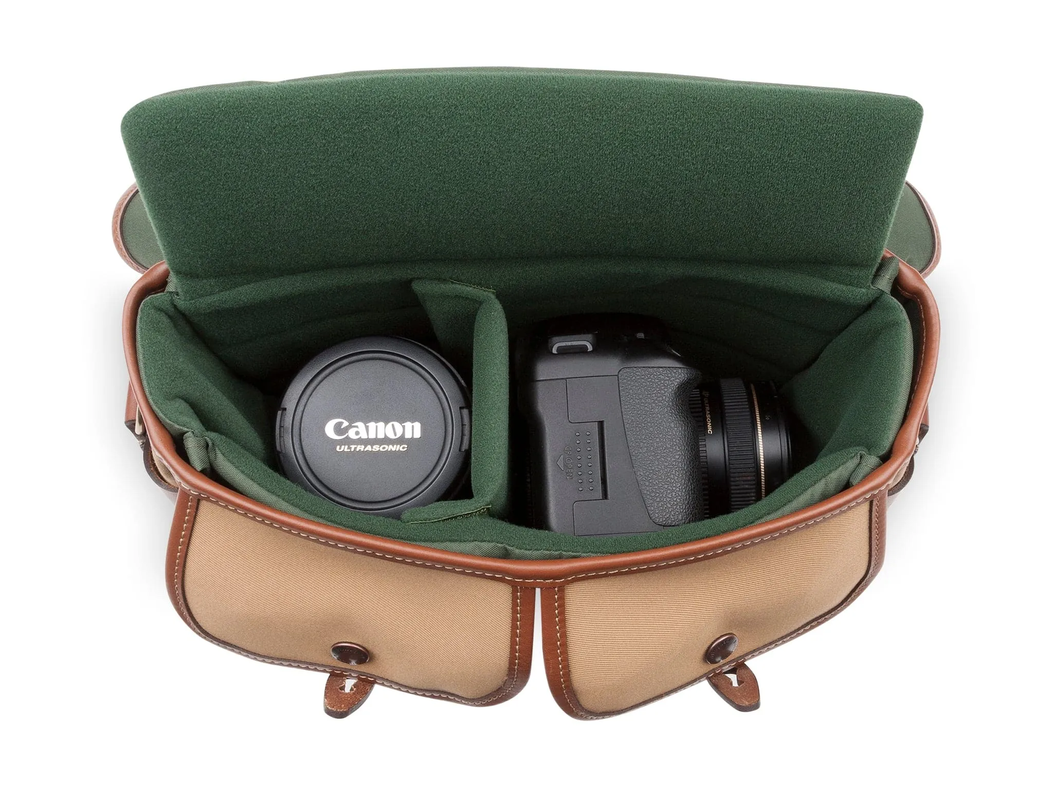 Hadley Small Pro Camera Bag - Khaki Canvas / Tan Leather