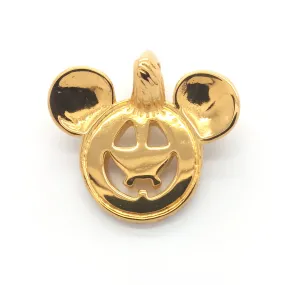 Happy Face Charm -Pumpkin w/Ears 18k Gold Plated