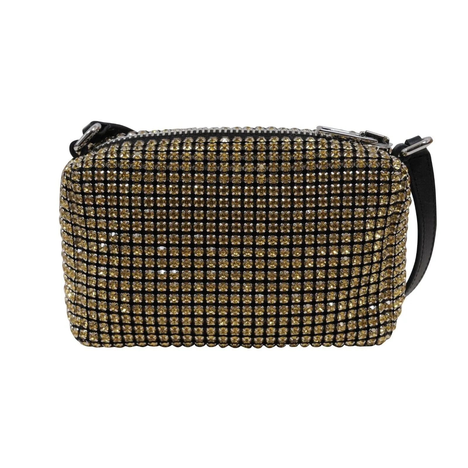 Heiress Mesh Crystal Yellow Black Rhinestone Mini Handbag