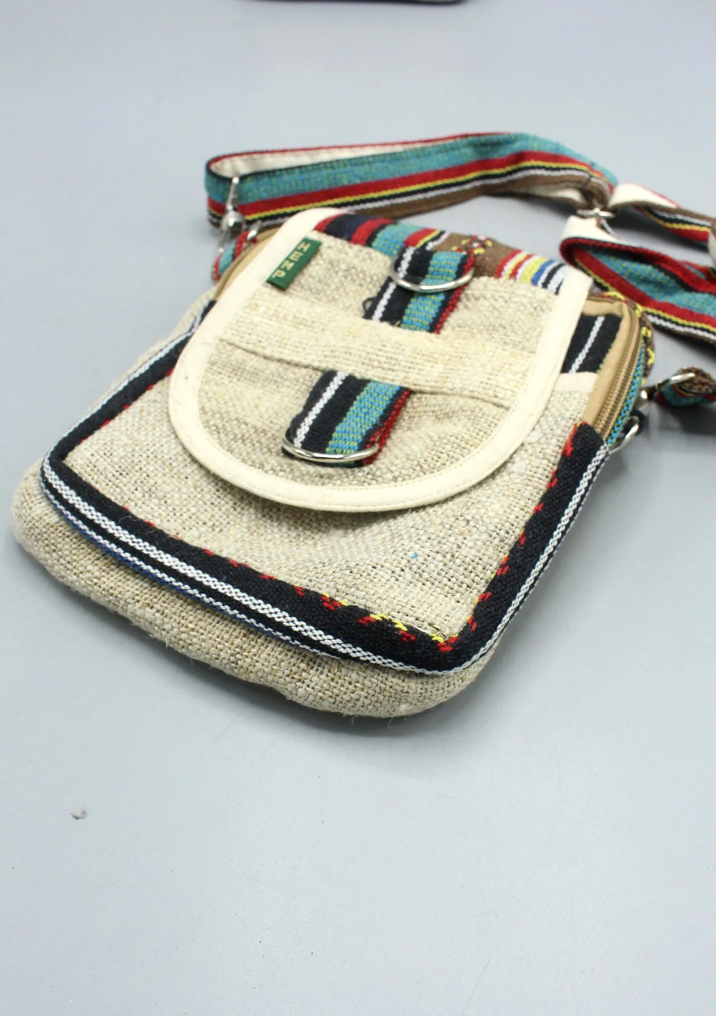 Hemp and Cotton Mix Mini Cross Body Bag