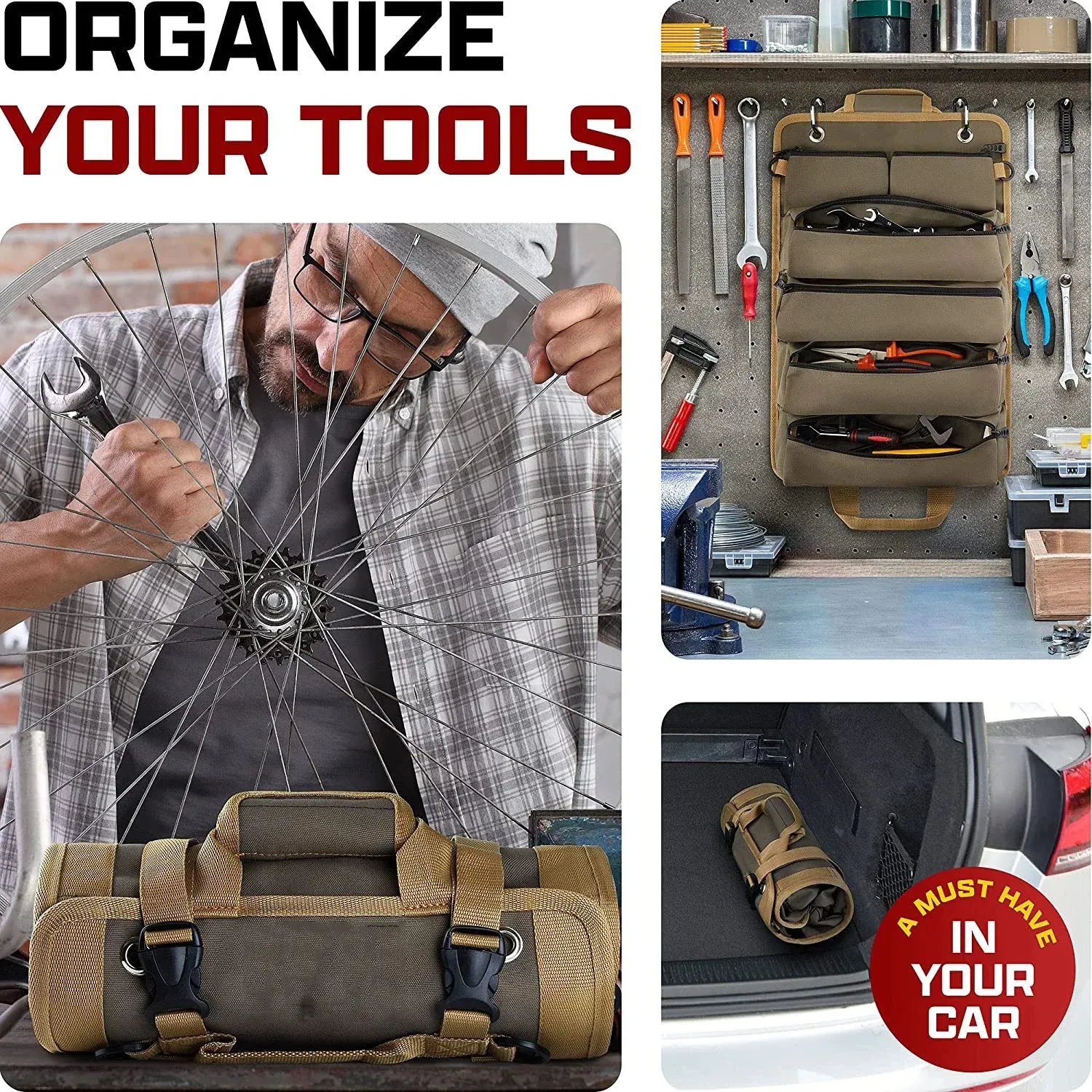 High-Quality Multi-Purpose Vintage Tool Bag Organizer