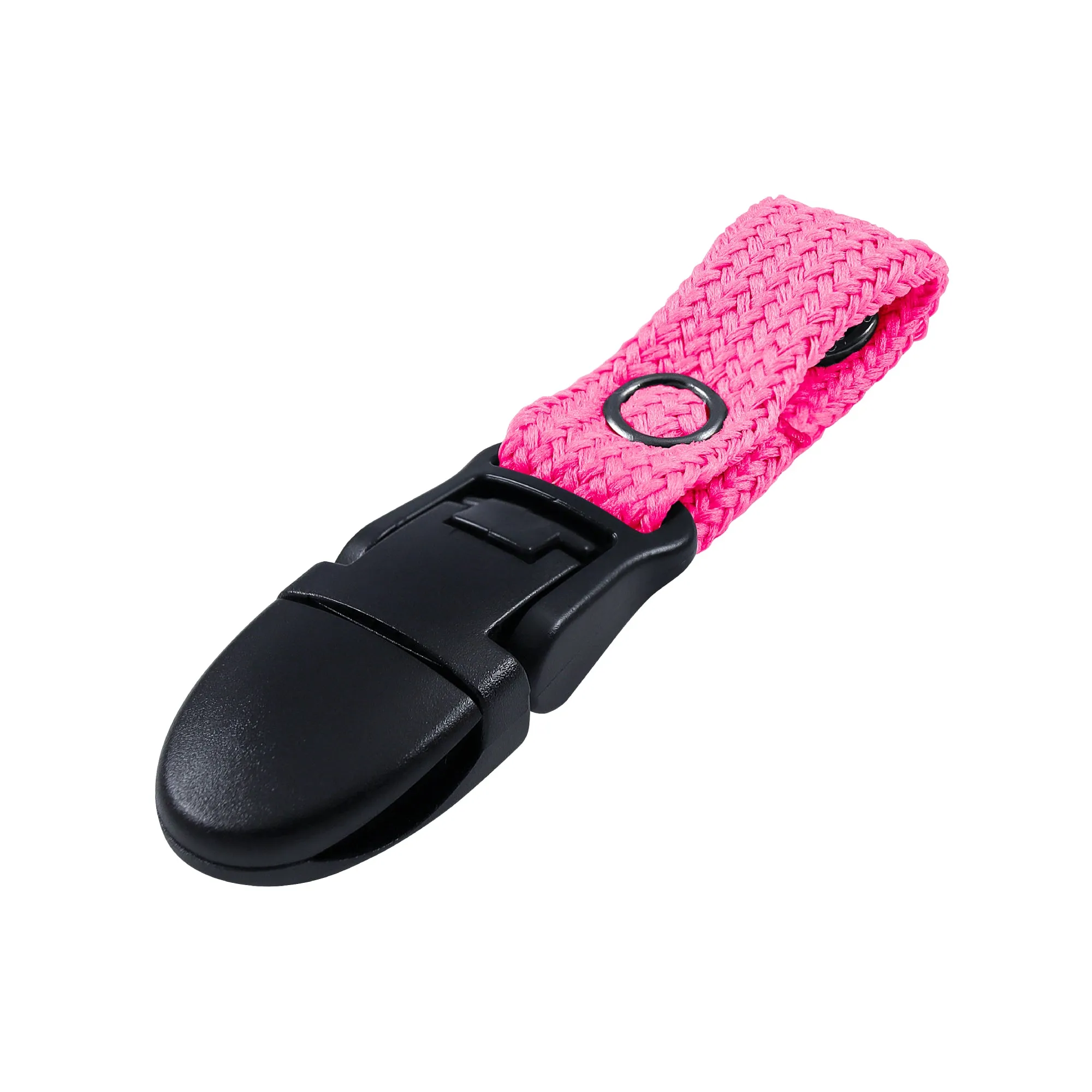 Hot Pink Drink Tube Lanyard Clip