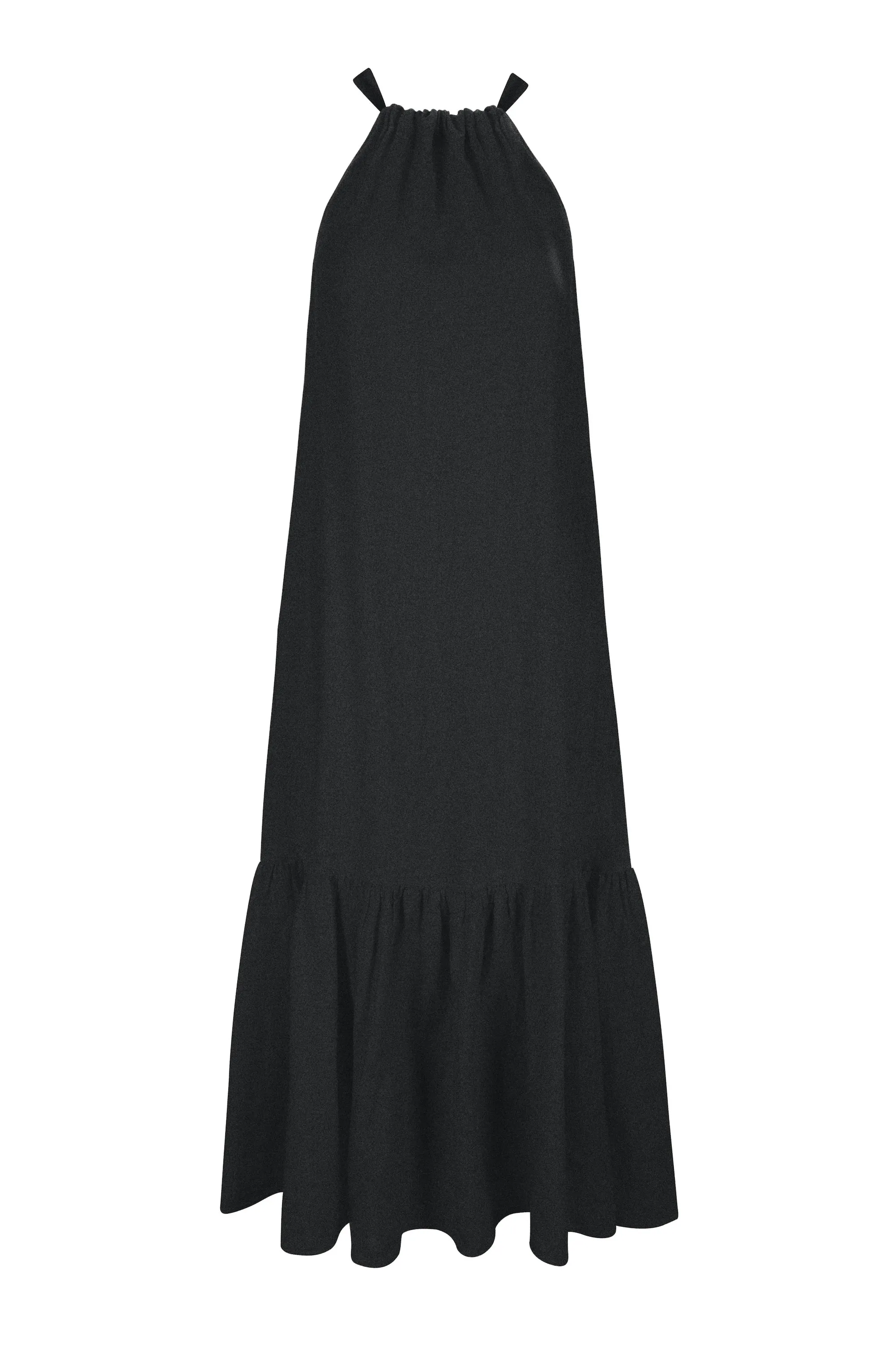 Ibiza Maxi Dress Black Organic Linen