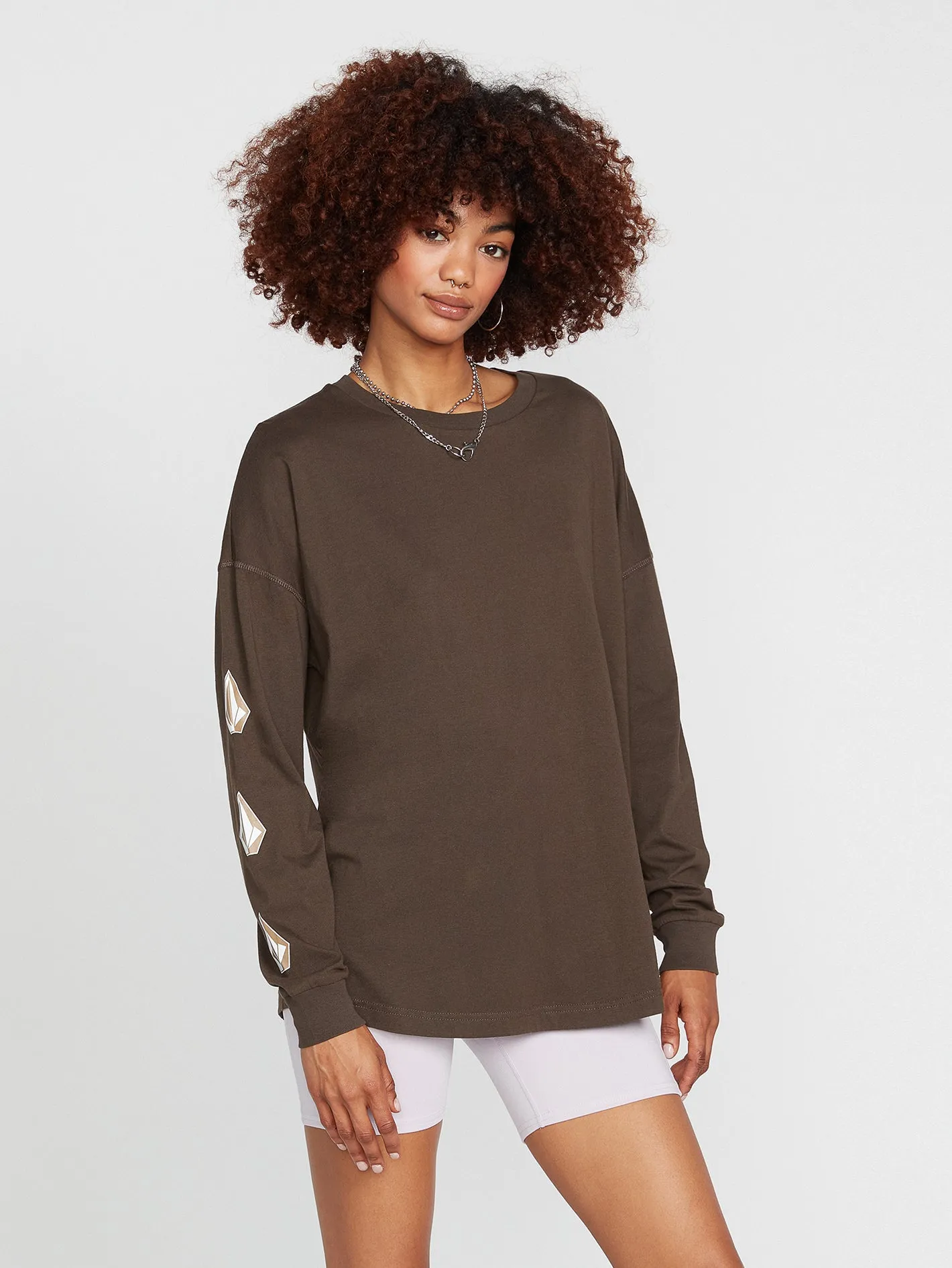 Iconic Stones Long Sleeve Tee - Espresso