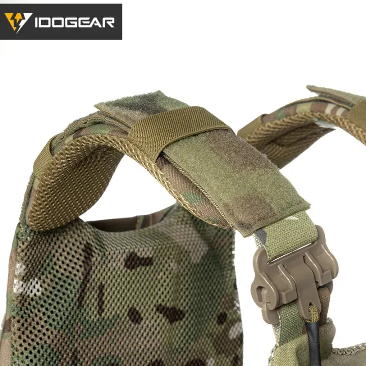 IDOGEAR LSR Tactical Plate Carrier Camouflage Vest & EVA Tactical Plates Set