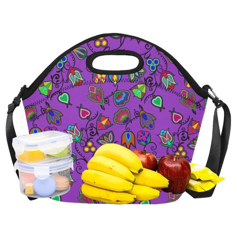 Indigenous Paisley Dark Orchid Neoprene Lunch Bag/Large