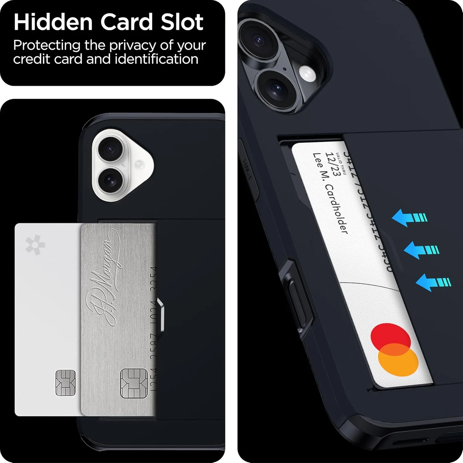 iPhone 16 Wallet Card Slot Wireless Charging Case