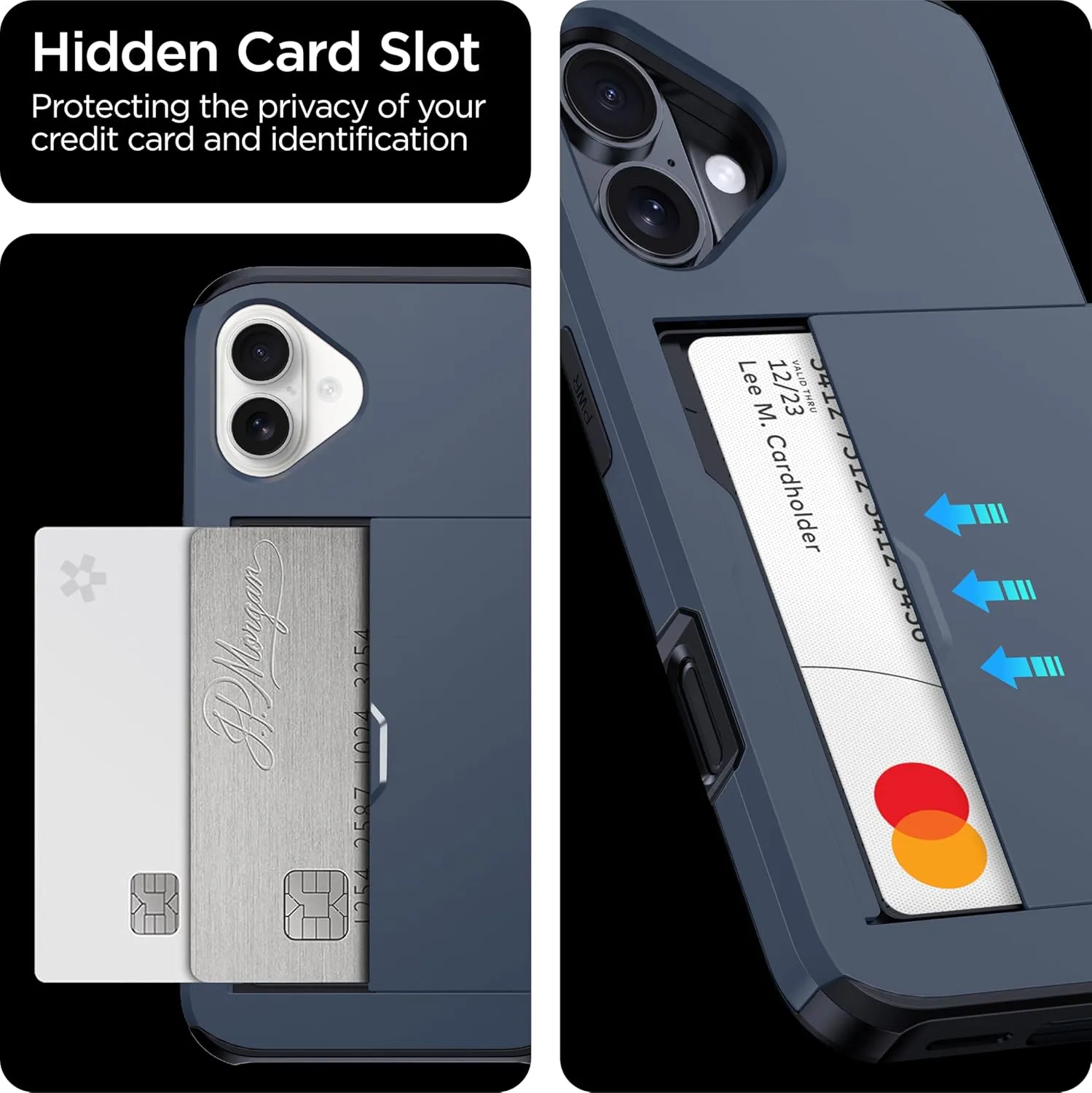 iPhone 16 Wallet Card Slot Wireless Charging Case