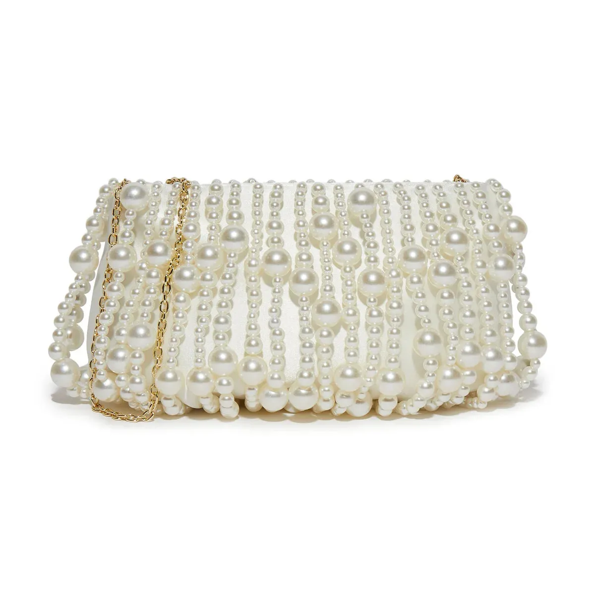 Ivory Willow Beaded Clutch