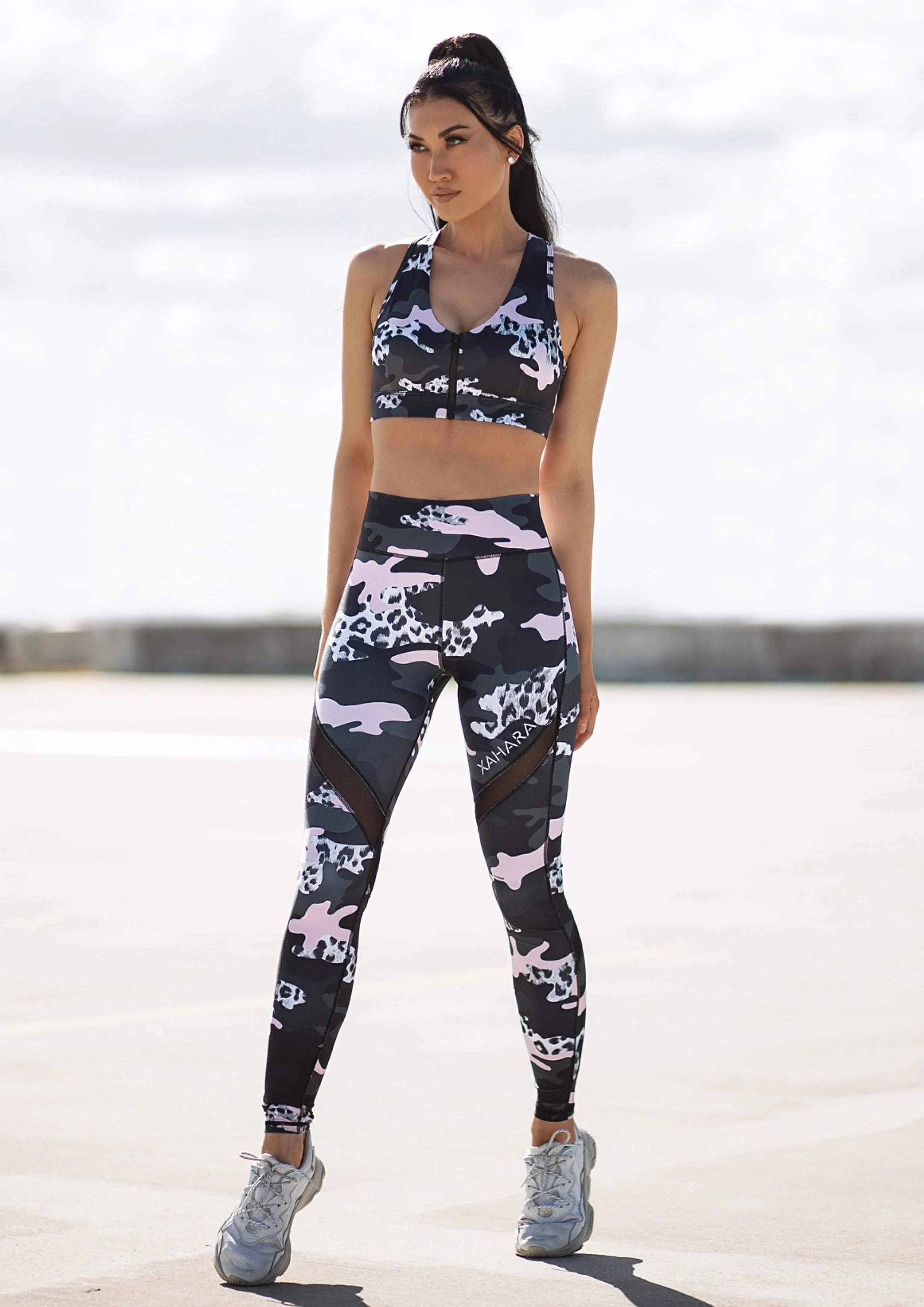 Knockout Dusty Pink Camo Sports Bra