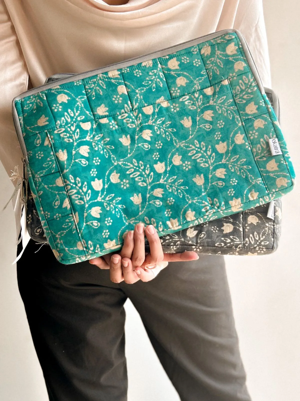 Laptop Sleeve Teal Floral