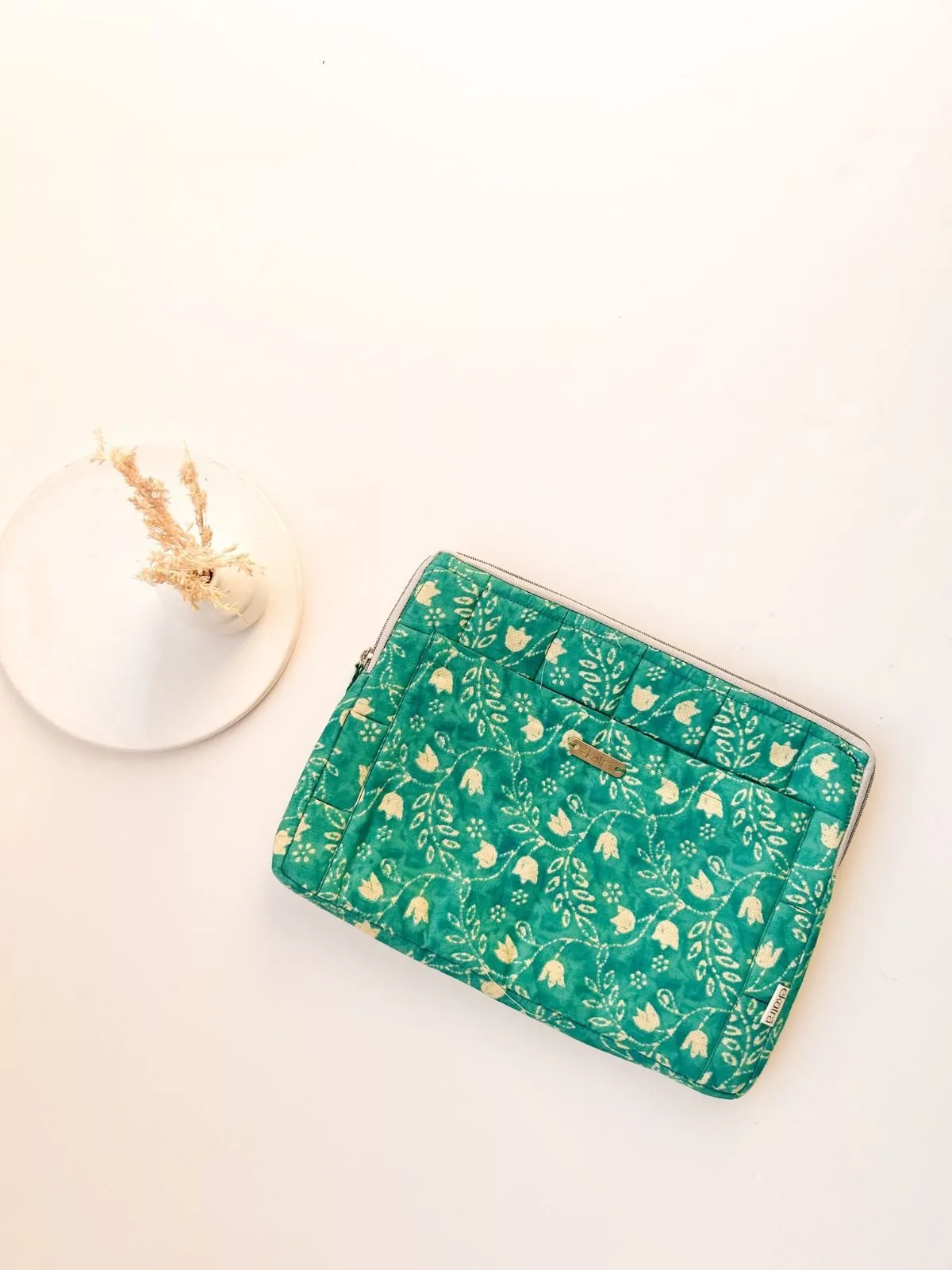 Laptop Sleeve Teal Floral