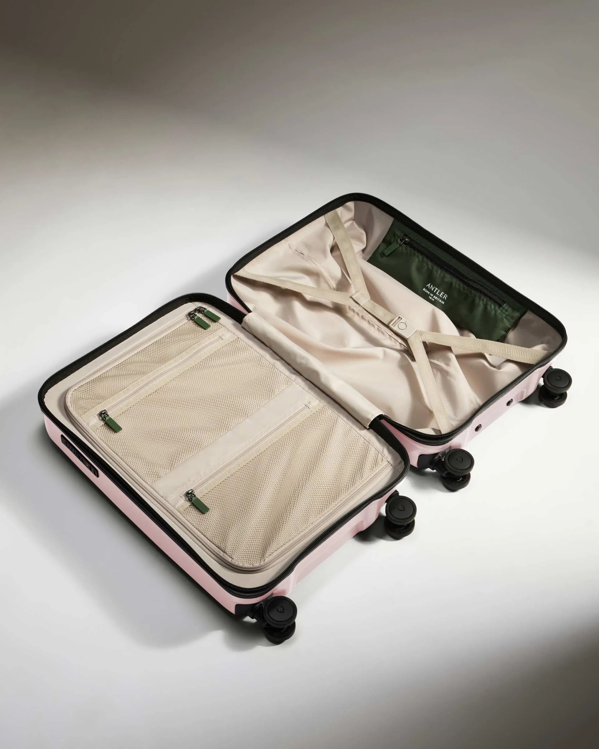 Large Cabin Suitcase in Moorland Pink - Icon Stripe