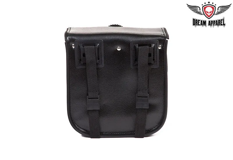 Leather Motorcycle Sissy Bar Bag With Concho