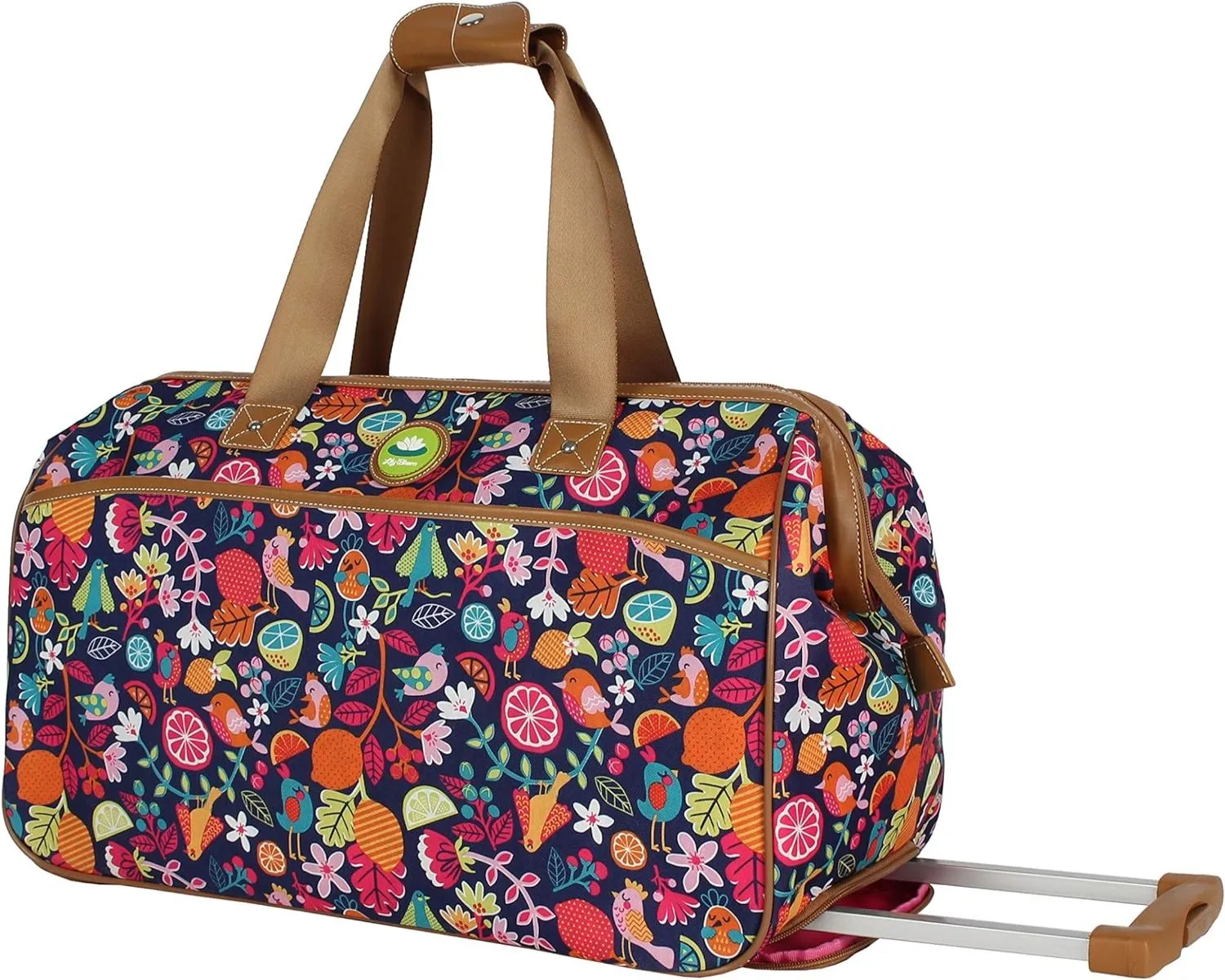 Lily Bloom 22 in Luggage Designer Pattern Suitcase Wheeled Duffel Carry On Bag