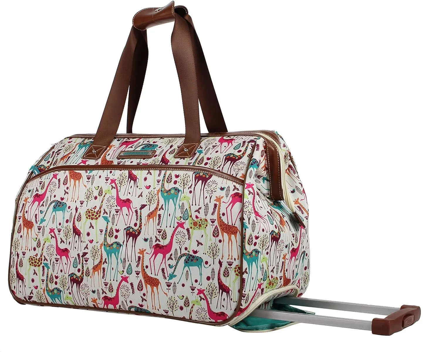 Lily Bloom 22 in Luggage Designer Pattern Suitcase Wheeled Duffel Carry On Bag