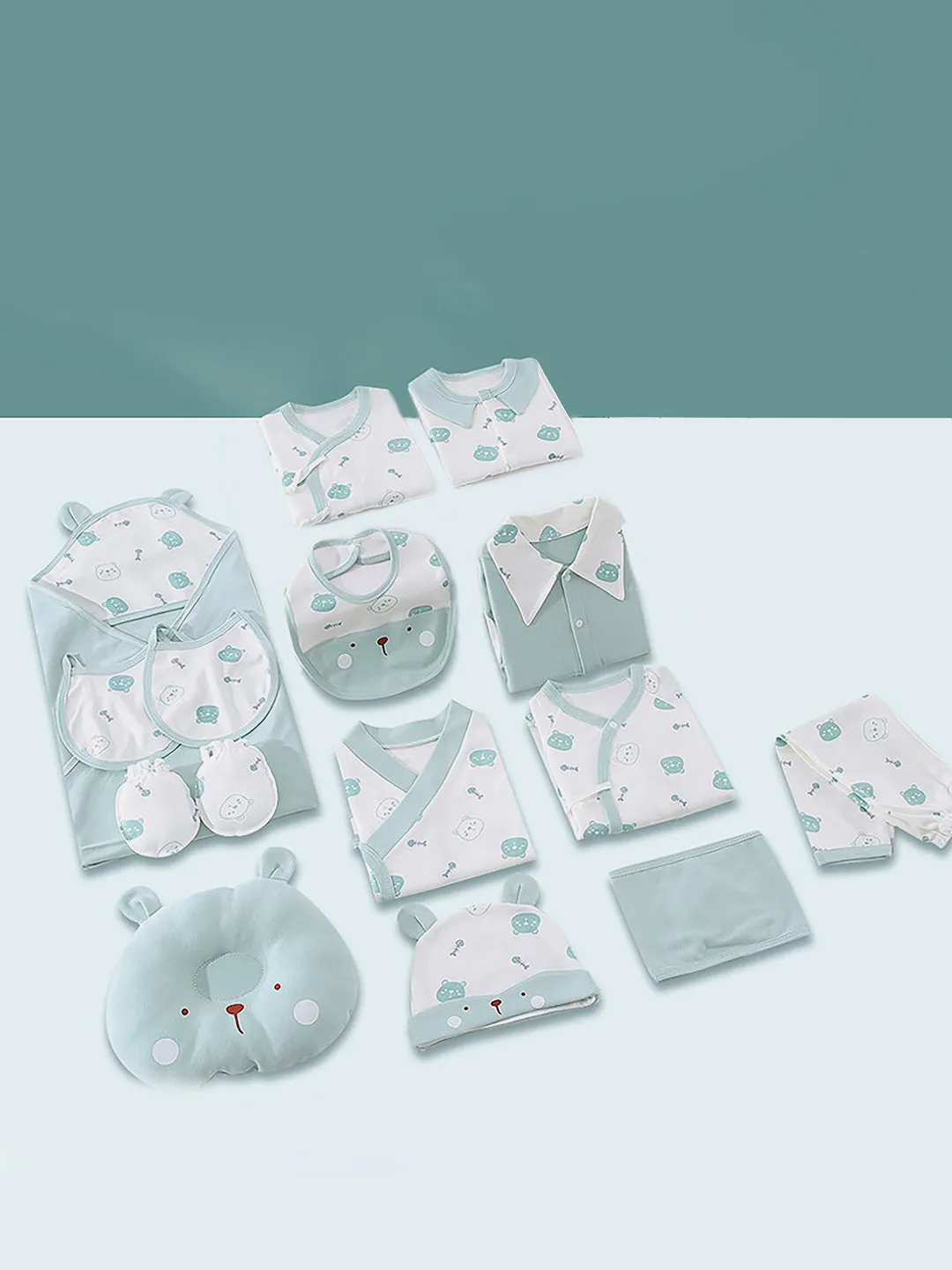 Little Surprise Box 23 Pcs Ted Face Newborn Baby Girl/Boy All Season Wear Gift Hamper Box