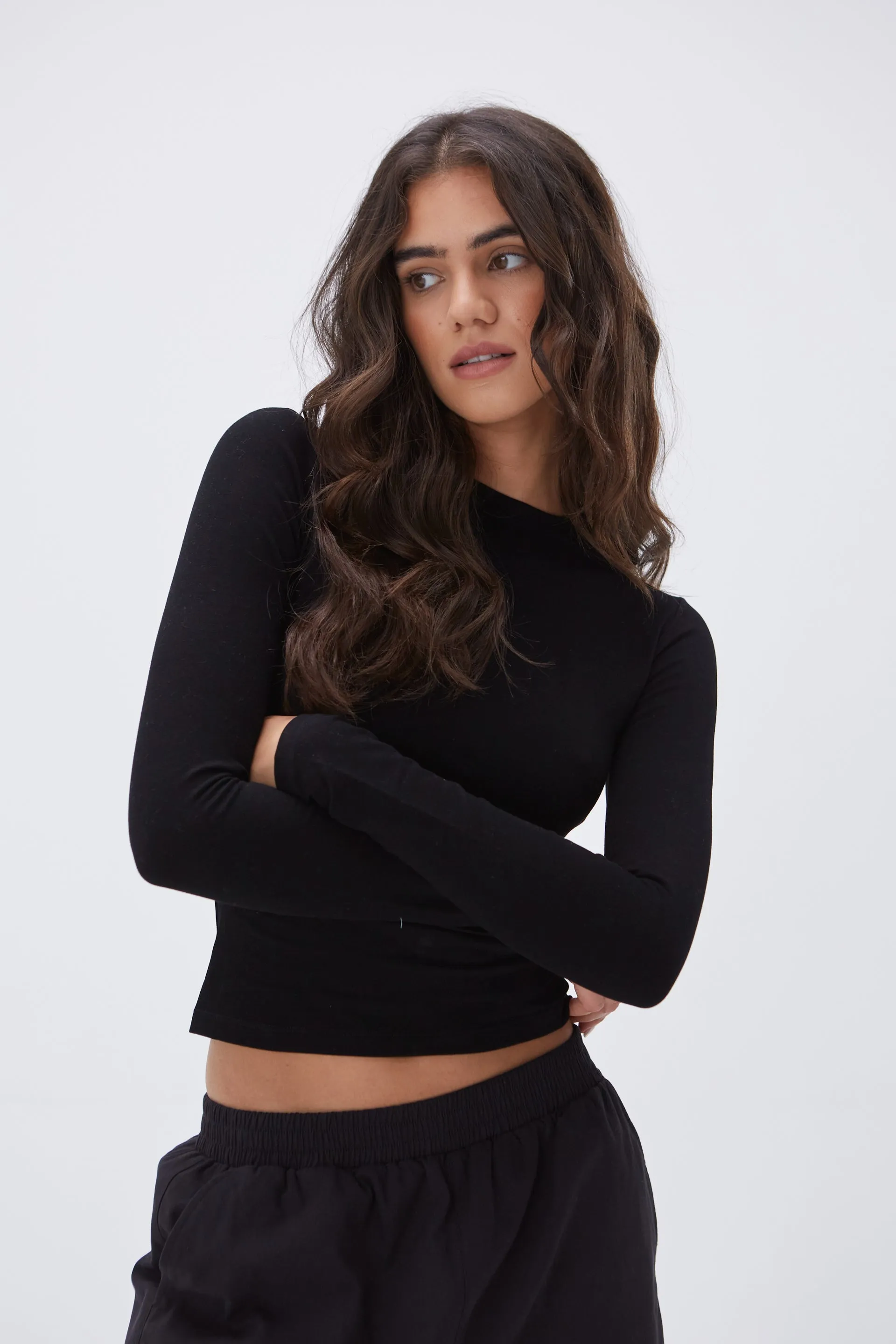 Long Sleeve Top - Black