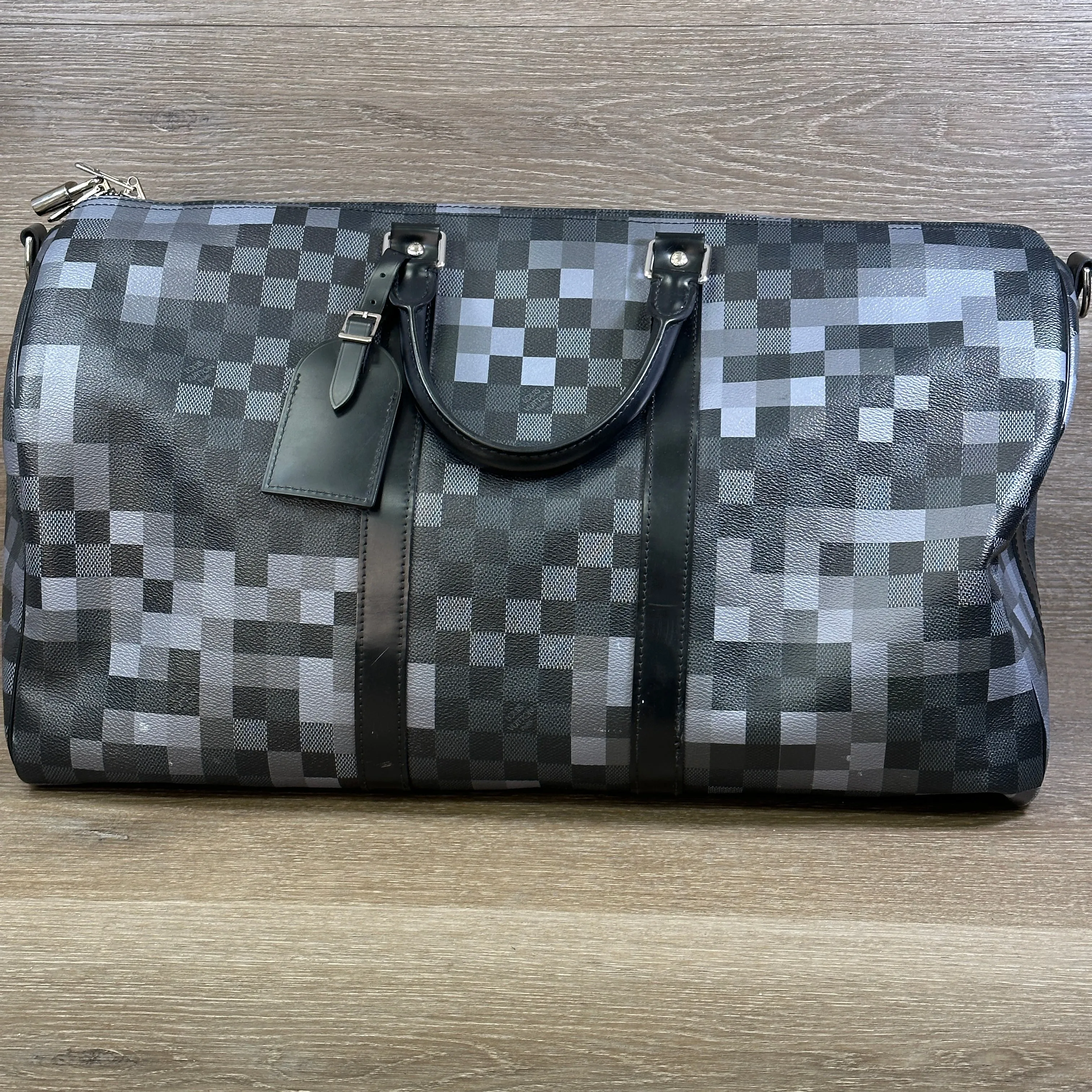 Louis Vuitton Keepall Bandoulière 55 Damier Graphite Pixel