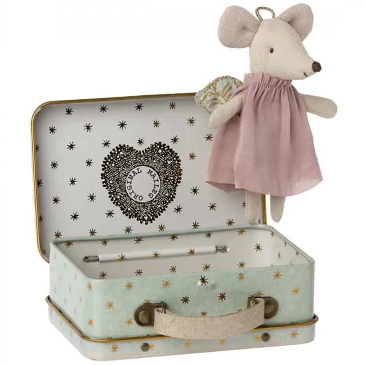 Maileg - Guardian angel little sister mouse in suitcase