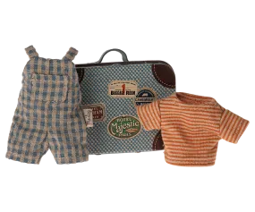 Maileg Miniature Mouse Overalls & Shirt in Suitcase – Big Brother