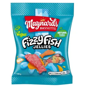 Maynards Bassetts Fizzy Fish Jellies Sweets Bag 130g