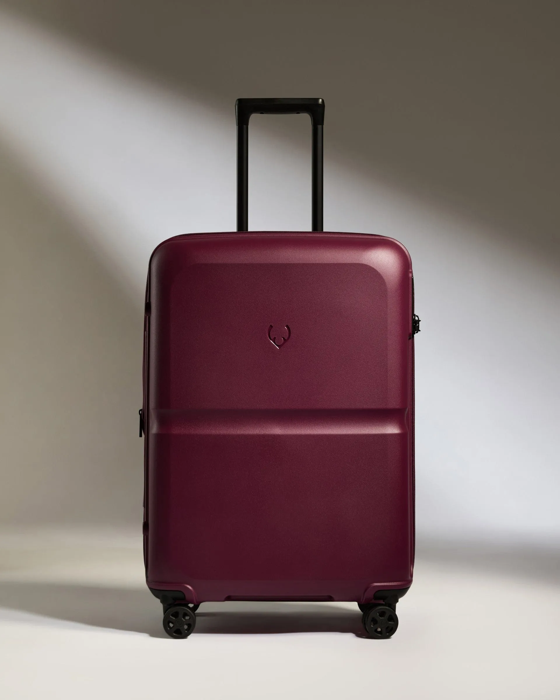 Medium Suitcase in Heather Purple - Single Stripe