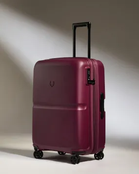 Medium Suitcase in Heather Purple - Single Stripe