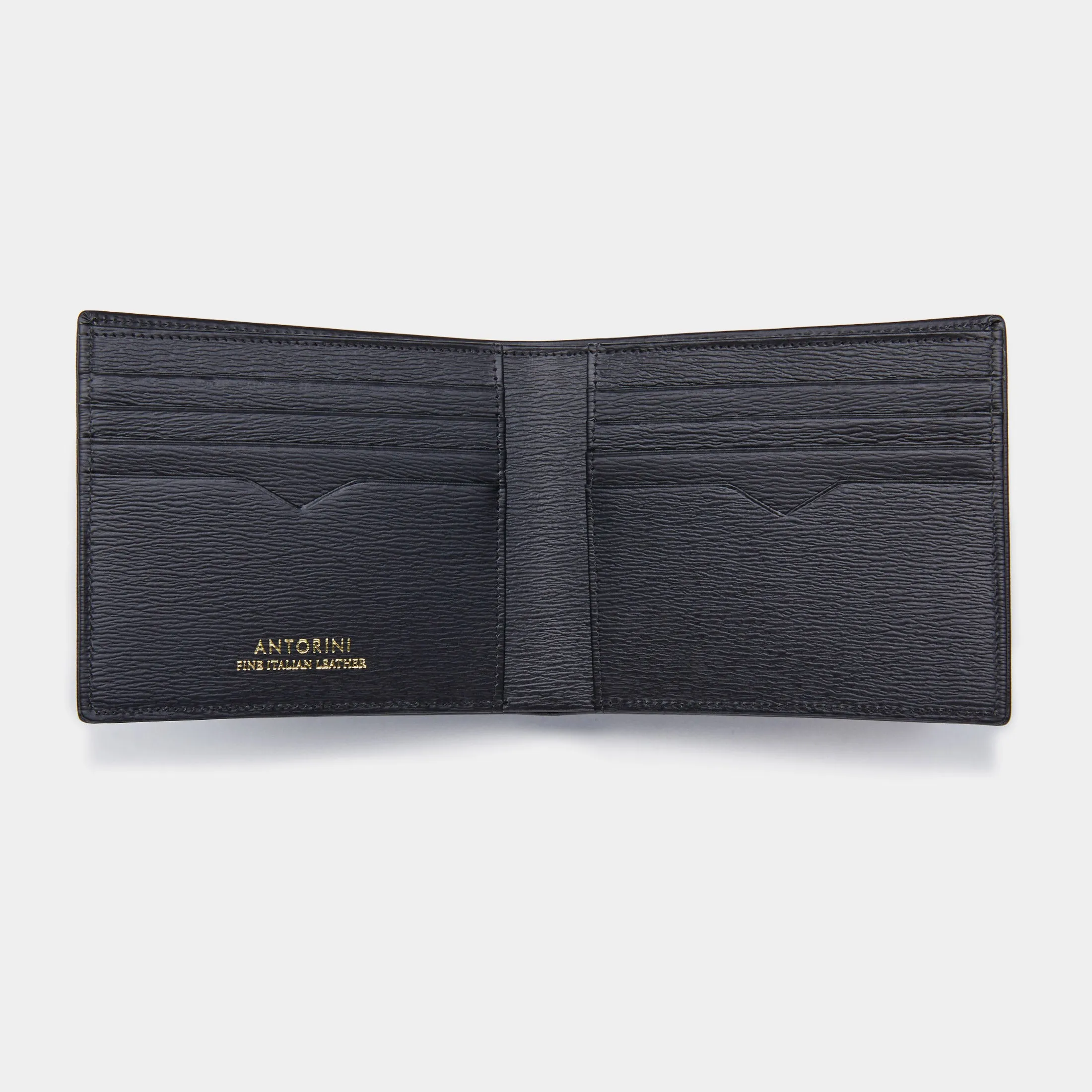 Men's Billfold Card Wallet ANTORINI in Black Terre, 8cc