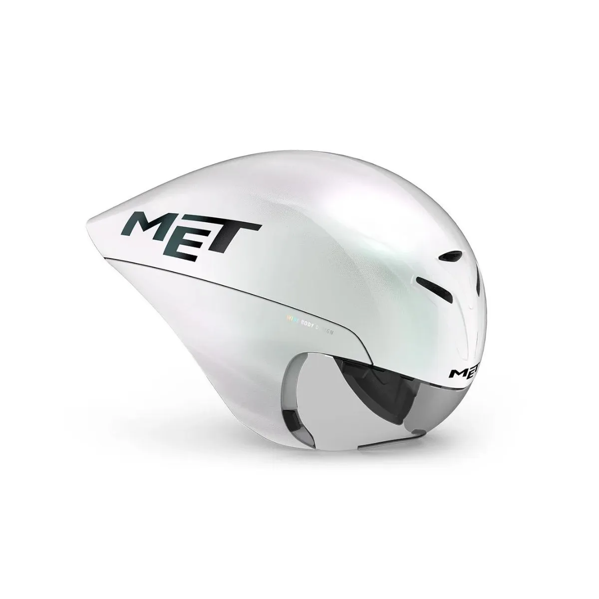 Met Drone Wide Body Iridescent White Helmet