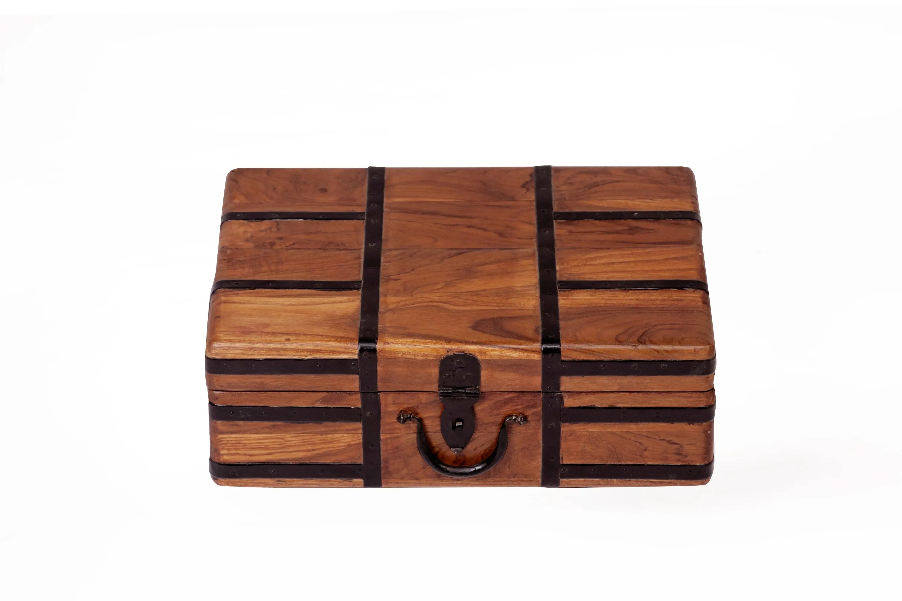 Metal Fitted Wooden Suitcase