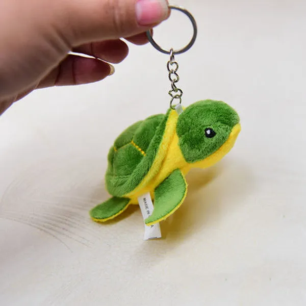 Mini Cartoon Plush Turtle Keychain Bag Pendant