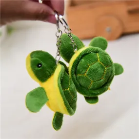 Mini Cartoon Plush Turtle Keychain Bag Pendant